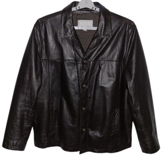Vintage 90s Y2K Wilsons Leather M Julian Men’s Brown Leather Blazer Jacket XL - Picture 1 of 10